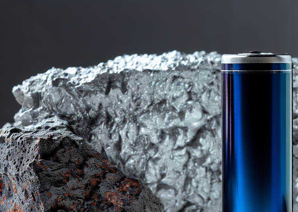 Bateria de litio con mineral de litio